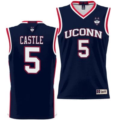 Stephon Castle Jersey #5 UConn Huskies NIL College Basketball Lightweight Navy