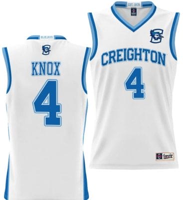 Sterling Knox Jersey #4 Creighton Bluejays College NIL Basketball Lightweight White 8 Sterling Knox Jersey #4 Creighton Bluejays College NIL Basketball Lightweight White