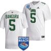 Sieh Bangura Jersey #5 Ohio Bobcats 2023 Myrtle Beach Bowl Patch MVP Football White 4 Sieh Bangura Jersey #5 Ohio Bobcats 2023 Myrtle Beach Bowl Patch MVP Football White