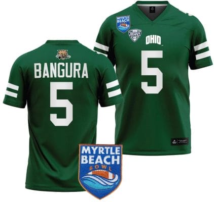 Sieh Bangura Jersey #5 Ohio Bobcats 2023 Myrtle Beach Bowl Patch College Football Green