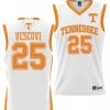 Santiago Vescovi Jersey #25 Tennessee Volunteers NIL College Basketball Lightweight White