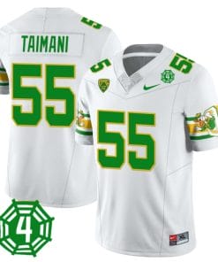 Sam Taimani Jersey #55 Oregon Ducks Honor Spencer Webb Patch Football White