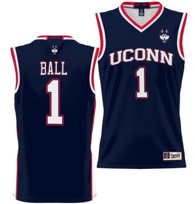 Solomon Ball Jersey #1 UConn Huskies NIL College Basketball Lightweight Navy