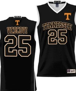 Santiago Vescovi Jersey #25 Tennessee Volunteers NIL College Basketball Lightweight Black