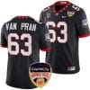 Sedrick Van Pran Jersey #63 Georgia Bulldogs Orange Bowl Patch 2023 College Football Black