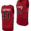 Simas Lukosius Jersey #41 Cincinnati Bearcats College Basketball Replica 2023-24 Red
