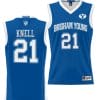 Trevin Knell Jersey #21 BYU Cougars NIL College Basketball Jersey Lightweight Royal