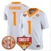 Trevon Flowers Jersey #1 Tennessee Volunteers Football Cheez It Citrus Bowl Patch White