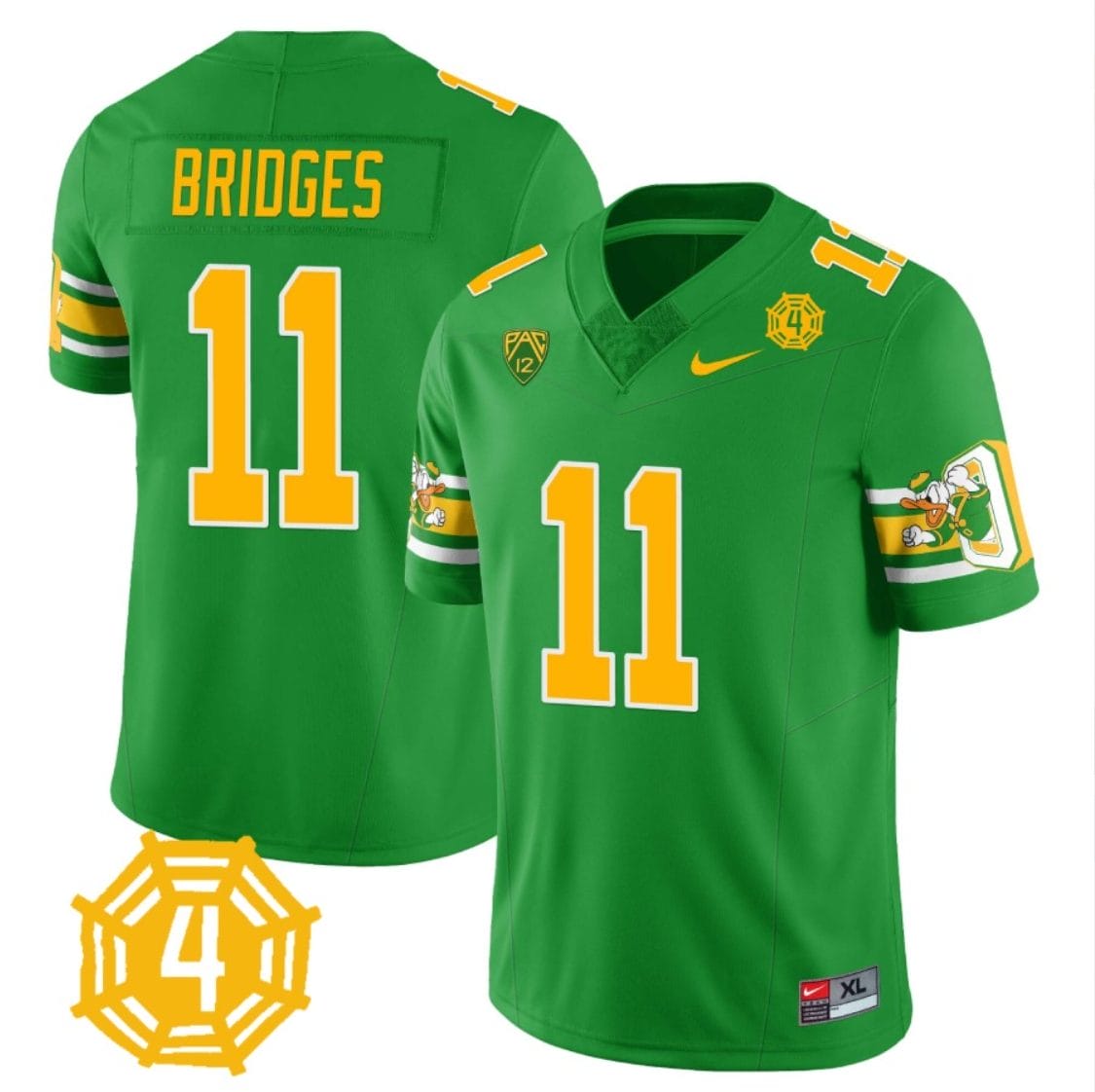 Trikweze Bridges Jersey #11 Oregon Ducks Honor Spencer Webb Patch Football Green 1 Trikweze Bridges Jersey #11 Oregon Ducks Honor Spencer Webb Patch Football Green