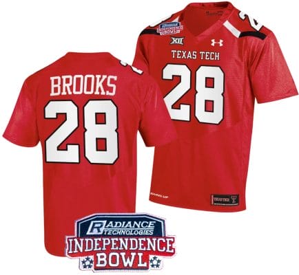 Tahj Brooks Jersey #28 Texas Tech Red Raiders Independence Bowl Patch Football 2023 Red 8 Tahj Brooks Jersey #28 Texas Tech Red Raiders Independence Bowl Patch Football 2023 Red