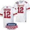 Tyler Shough Jersey #12 Texas Tech Red Raiders Independence Bowl Patch Football 2023 White 5 Tyler Shough Jersey #12 Texas Tech Red Raiders Independence Bowl Patch Football 2023 White