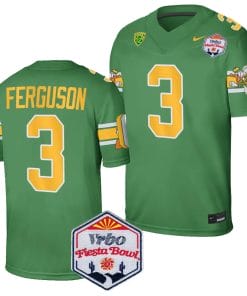 Terrance Ferguson Jersey #3 Oregon Ducks Fiesta Bowl Patch 2024 Football Playoff Green