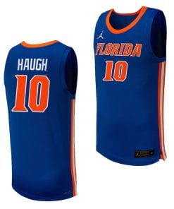 Thomas Haugh Jersey #10 Florida Gators College Basketball 2023-24 Replica Uniform Royal
