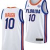 Thomas Haugh Jersey #10 Florida Gators Limited College Basketball 2023-24 Home White 4 Thomas Haugh Jersey #10 Florida Gators Limited College Basketball 2023-24 Home White
