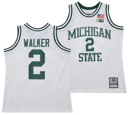 Tyson Walker Jersey #2 Michigan State Spartans 125th Basketball Anniversary 1990 Throwback White