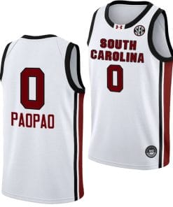Te Hina Paopao Jersey #0 South Carolina Gamecocks College Basketball 2023-24 White
