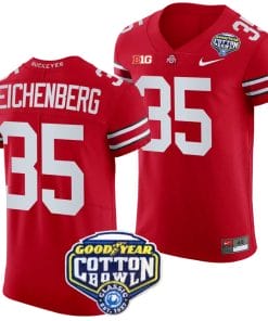 Tommy Eichenberg Jersey #35 Ohio State Buckeyes Cotton Bowl Patch 2023 Football Scarlet