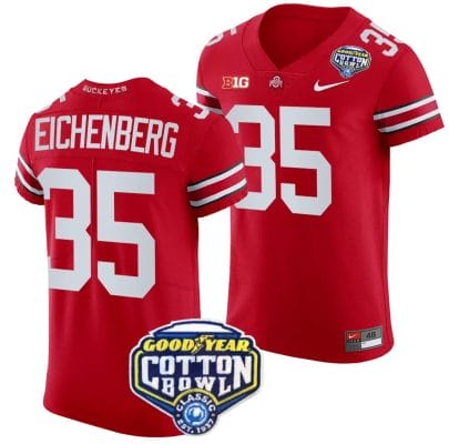 Tommy Eichenberg Jersey #35 Ohio State Buckeyes Cotton Bowl Patch 2023 Football Scarlet