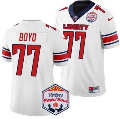 Tajh Boyd Jersey #77 Liberty Flames Fiesta Bowl Patch 2024 Football White
