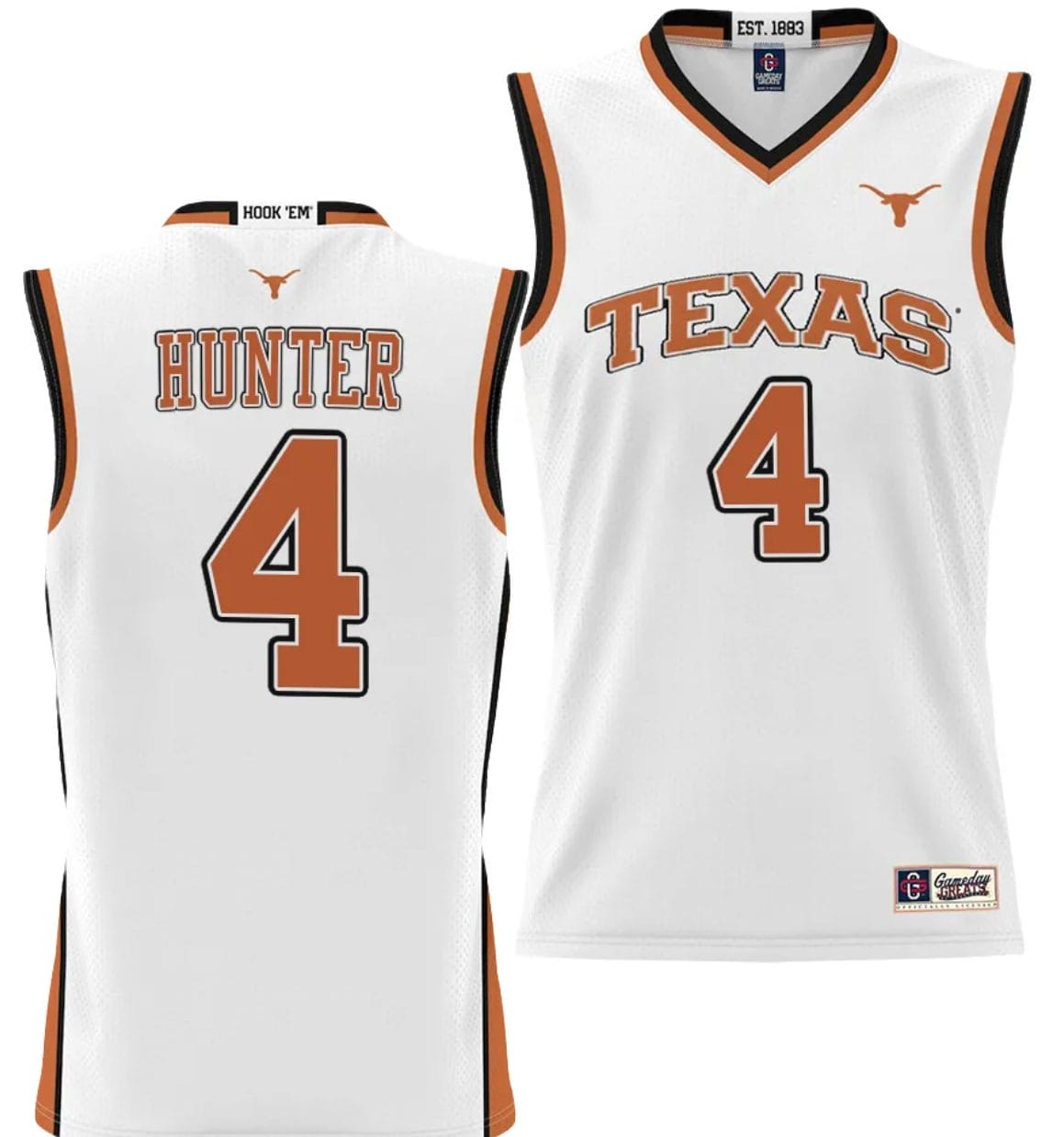 Tyrese Hunter Jersey #4 Texas Longhorns NIL College Basketball Lightweight White 1 Tyrese Hunter Jersey #4 Texas Longhorns NIL College Basketball Lightweight White