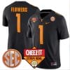 Trevon Flowers Jersey #1 Tennessee Volunteers Football Cheez It Citrus Bowl Patch Black