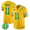 Trikweze Bridges Jersey #11 Oregon Ducks Honor Spencer Webb Patch Football Yellow