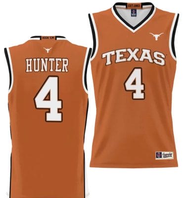 Tyrese Hunter Jersey #4 Texas Longhorns NIL College Basketball Lightweight Orange 8 Tyrese Hunter Jersey #4 Texas Longhorns NIL College Basketball Lightweight Orange