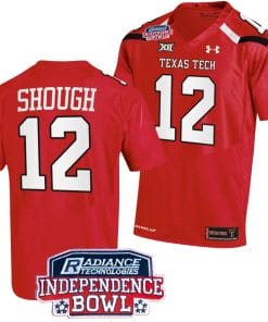 Tyler Shough Jersey #12 Texas Tech Red Raiders Independence Bowl Patch Football 2023 Red