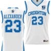 Trey Alexander Jersey #23 Creighton Bluejays College NIL Basketball Lightweight White