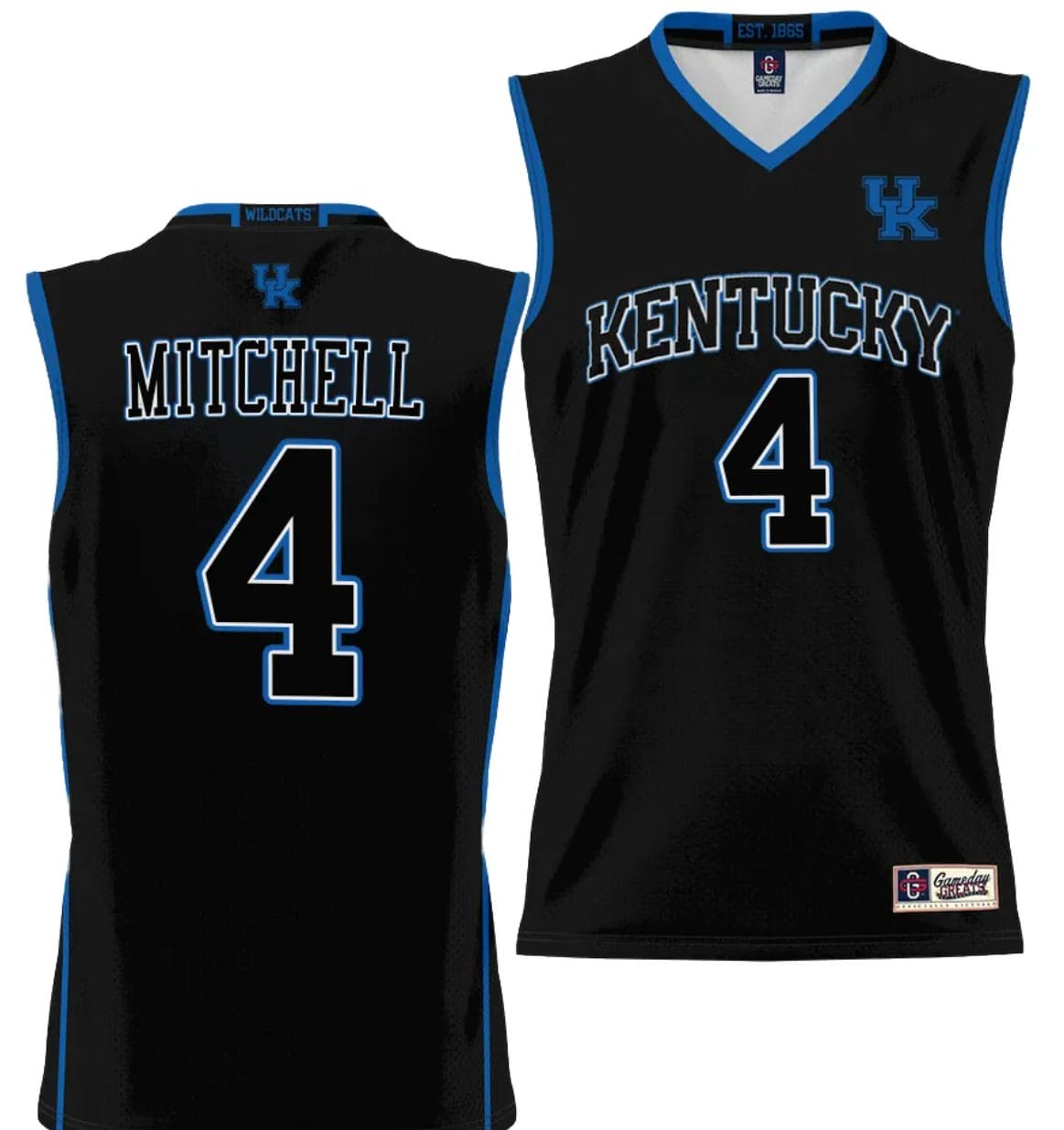 Tre Mitchell Jersey #4 Kentucky Wildcats NIL College Basketball Lightweight Black 1 Tre Mitchell Jersey #4 Kentucky Wildcats NIL College Basketball Lightweight Black