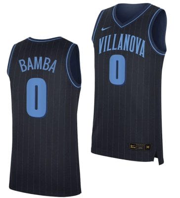 TJ Bamba Jersey #0 Villanova Wildcats Replica College Basketball 2023-24 Navy