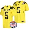 Traeshon Holden Jersey #5 Oregon Ducks Fiesta Bowl Patch 2024 Football Yellow