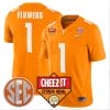 Trevon Flowers Jersey #1 Tennessee Volunteers Football Cheez It Citrus Bowl Patch Orange