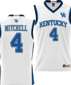 Tre Mitchell Jersey #4 Kentucky Wildcats NIL College Basketball Lightweight White