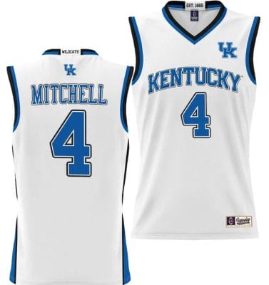 Tre Mitchell Jersey #4 Kentucky Wildcats NIL College Basketball Lightweight White 8 Tre Mitchell Jersey #4 Kentucky Wildcats NIL College Basketball Lightweight White