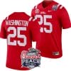 Trey Washington Jersey #25 Ole Miss Rebels Peach Bowl Patch 2024 College Football Red