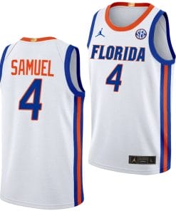 Tyrese Samuel Jersey #4 Florida Gators Limited College Basketball 2023-24 Home White