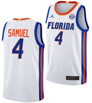 Tyrese Samuel Jersey #4 Florida Gators Limited College Basketball 2023-24 Home White