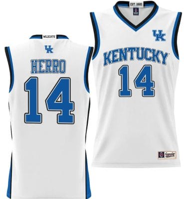 Tyler Herro Jersey #14 Kentucky Wildcats NIL College Basketball Lightweight White