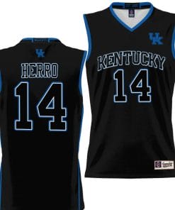 Tyler Herro Jersey #14 Kentucky Wildcats NIL College Basketball Lightweight Black