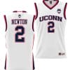 Tristen Newton Jersey #2 UConn Huskies NIL College Basketball Lightweight White