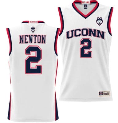 Tristen Newton Jersey #2 UConn Huskies NIL College Basketball Lightweight White