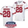 Tahj Brooks Jersey #28 Texas Tech Red Raiders Independence Bowl Patch Football 2023 White