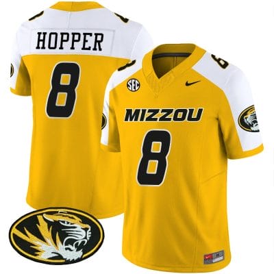 Ty'Ron Hopper Jersey #8 Missouri Tigers Vapor Limited College Football Stitched Gold Alternate