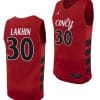 Viktor Lakhin Jersey #30 Cincinnati Bearcats College Basketball Replica 2023-24 Red