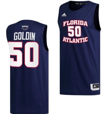 Vladislav Goldin Jersey #50 FAU Owls College Basketball Replica Navy