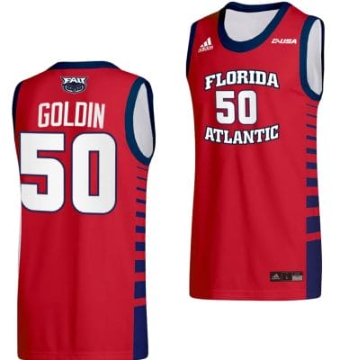 Vladislav Goldin Jersey #50 FAU Owls College Basketball Replica Red