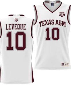 Wildens Leveque Jersey #10 Texas Aggies NIL College Basketball Jersey Lightweight White