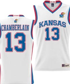 Wilt Chamberlain Jersey #13 Kansas Jayhawks NIL College Basketball Lightweight White