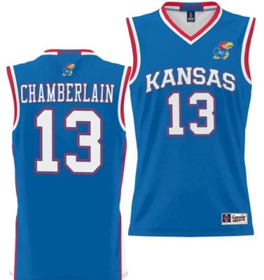 Wilt Chamberlain Jersey #13 Kansas Jayhawks NIL College Basketball Lightweight Royal